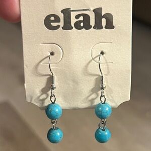 elah Turquoise Beaded Drop Earrings